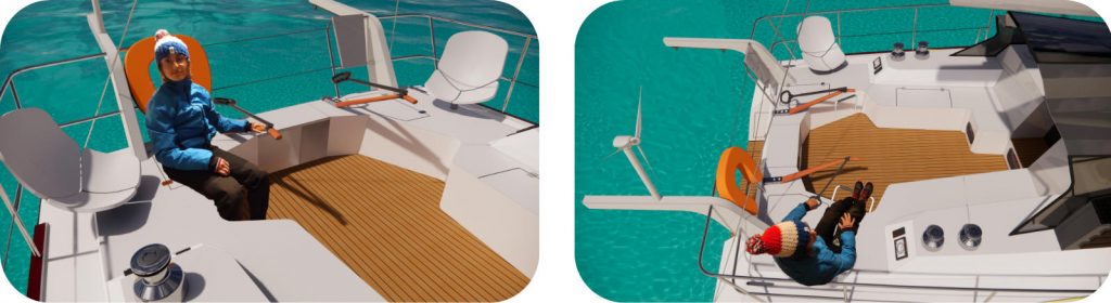 Arsouin 40 hybrid offers the helmsman 2 tiller positions to suit all navigations