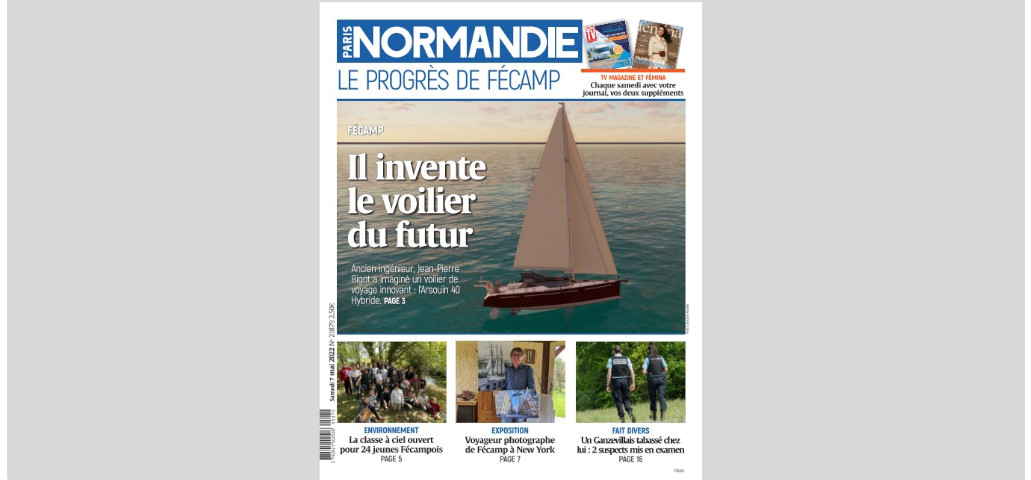 Paris Normandie - 7 mai 2022 - Arsouin 40 hybride - Il invente le voilier du futur